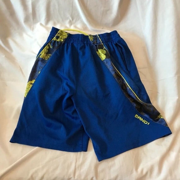 And1 Blue/Yellow Basketball Shorts Mens S - Picture 4 of 5